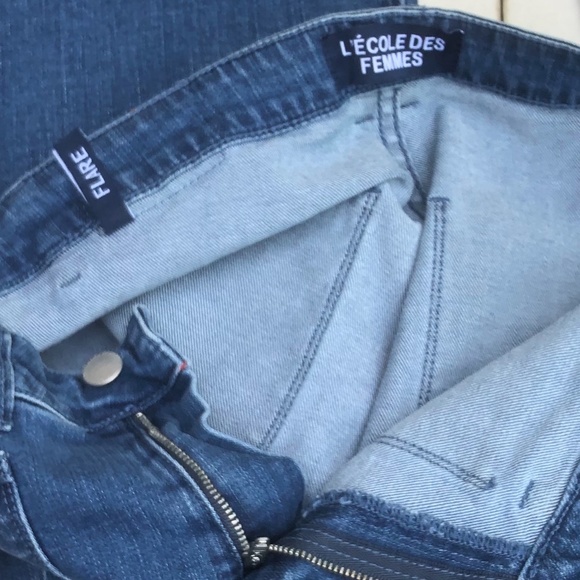 L’ecole Des Femmes Jane Birkin Flare Low Rise Jeans - Picture 11 of 12